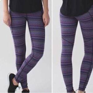 Lululemon Speed Tight IVSpace Dye Twist Ultra
Violet Multi Size 6 Leggings